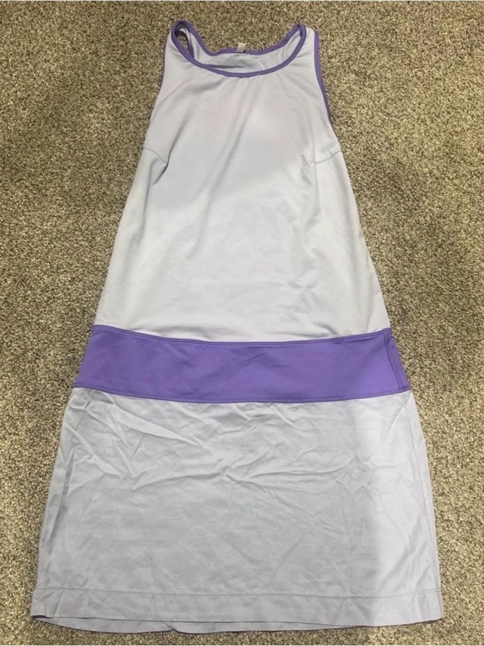 lululemon athletica Lavender Midi Dress with Purple Waist Band